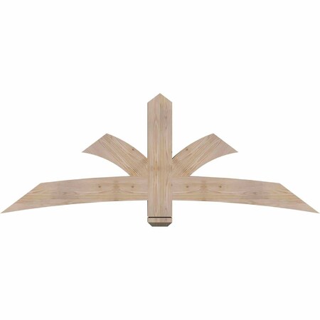 Ekena Millwork Davenport Smooth Timber Gable Bracket, Douglas Fir, 72"W x 27"H x 3 1/2"D x 5 1/2"F, 9/12 Pitch GBW072X27X0406DAV00SDF